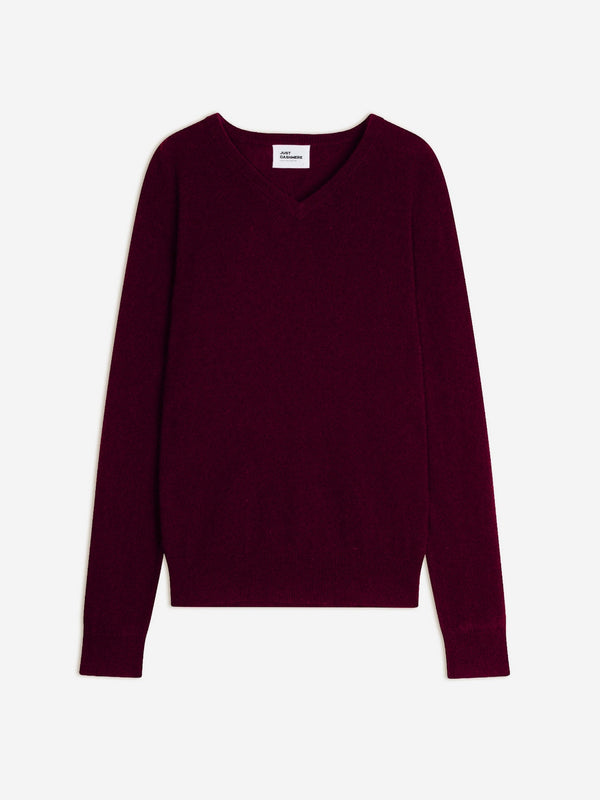 V-Neck Jumper - Walt - Mulberry