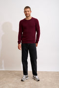 4-Ply Crew Neck Sweater - Gabin - Mulberry