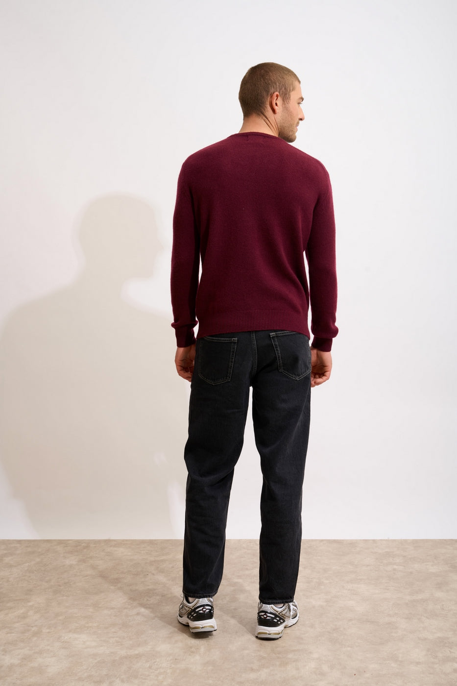 4-Ply Crew Neck Sweater - Gabin - Mulberry