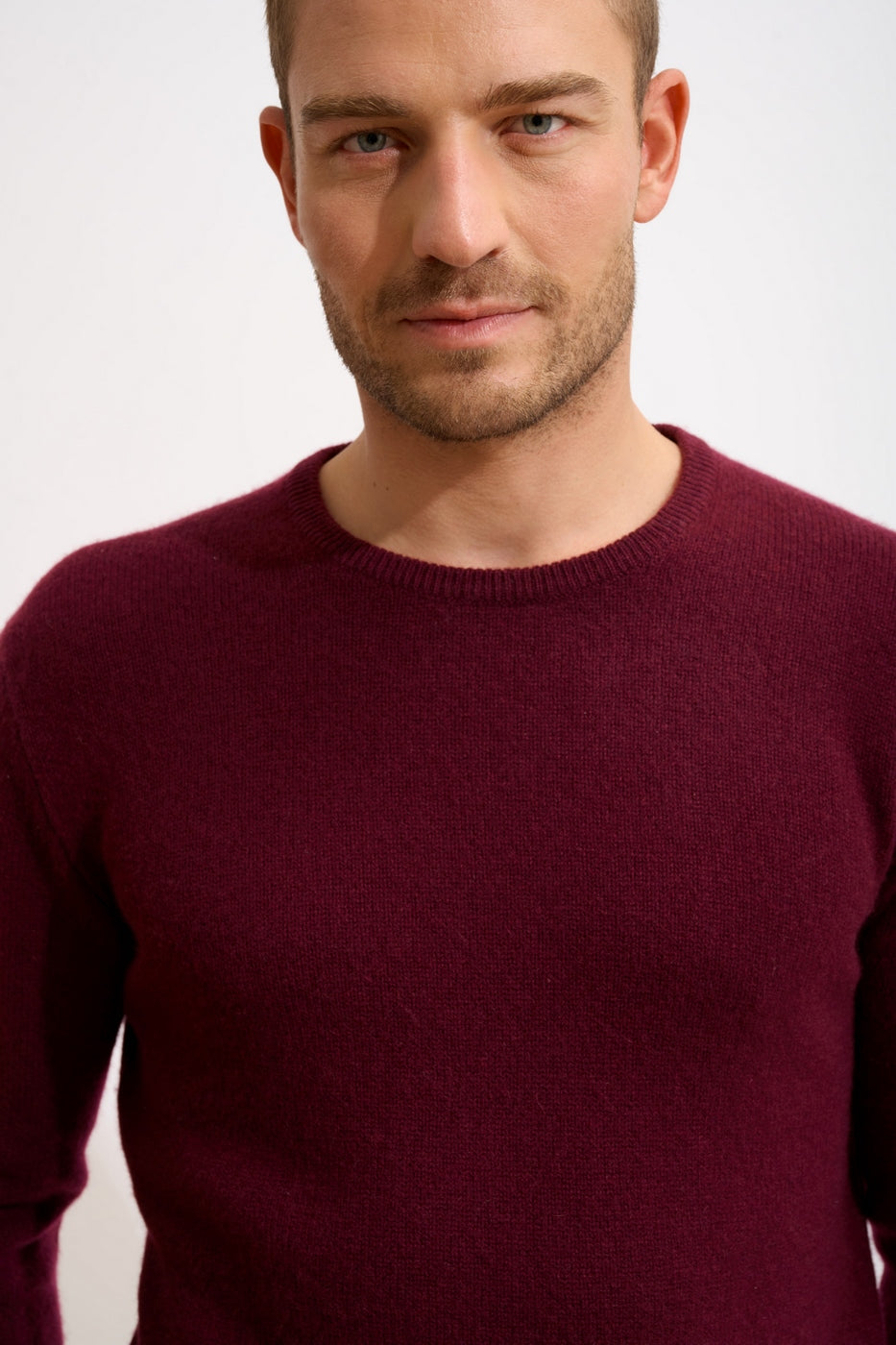 4-Ply Crew Neck Sweater - Gabin - Mulberry