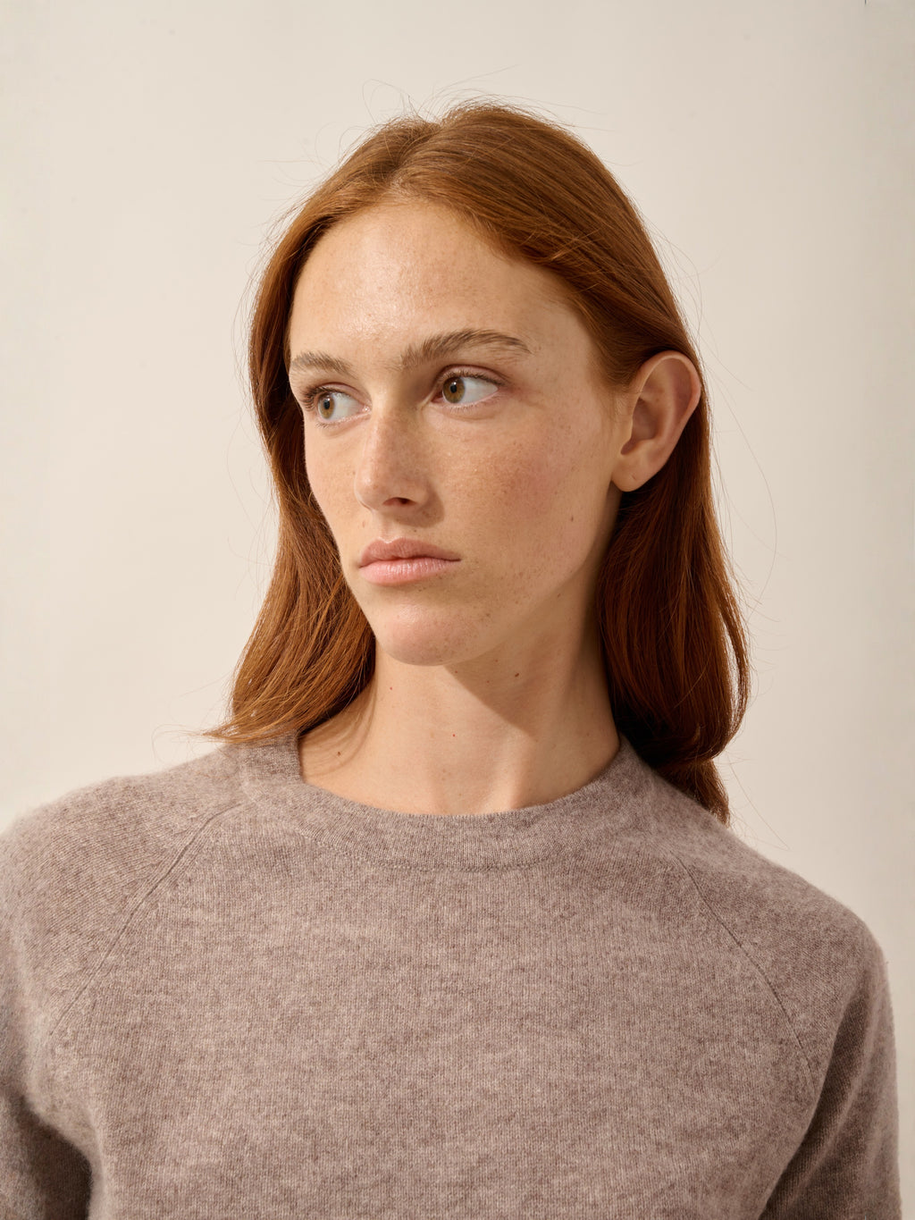 Pull Col Rond Jane - Caribou Chiné - Women
