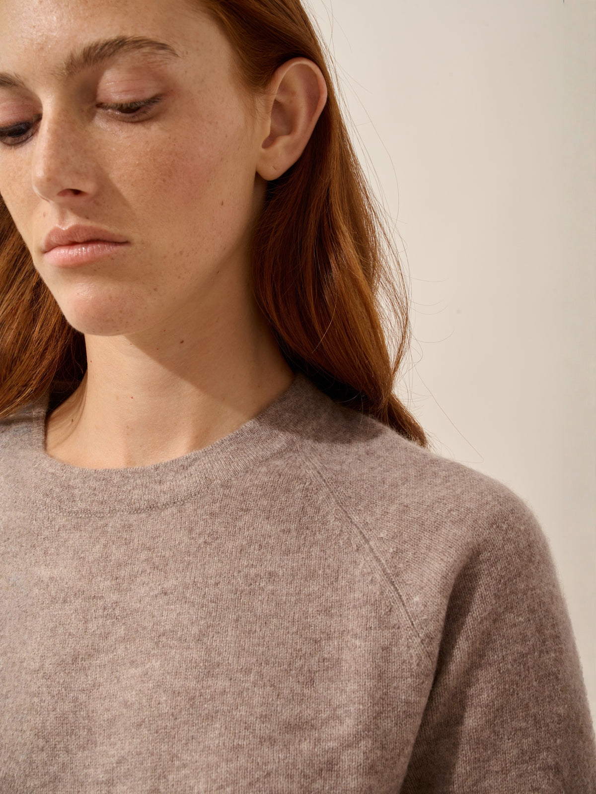Pull Col Rond Jane - Caribou Chiné - Women