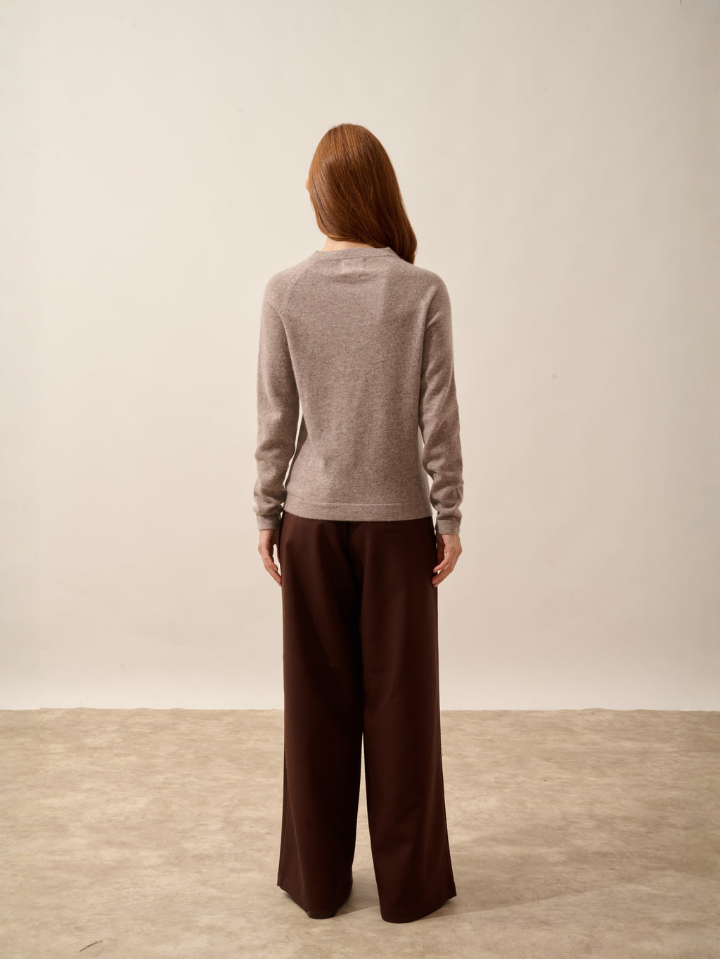 Pull Col Rond Jane - Caribou Chiné - Women