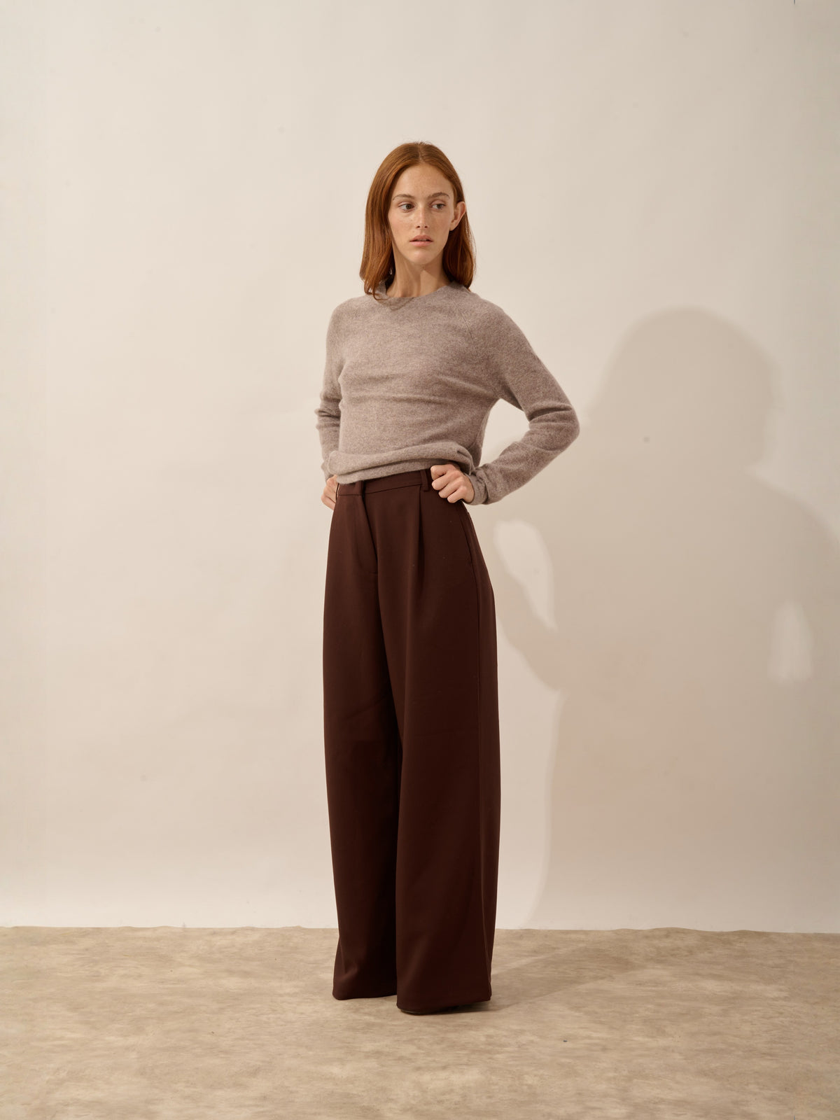 Pull Col Rond Jane - Caribou Chiné - Women