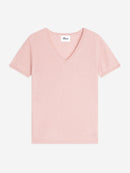 T-Shirt Col V - Glamis - Baby Pink