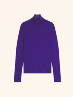 Jersey de cuello alto Ava - Genciana - Mujer