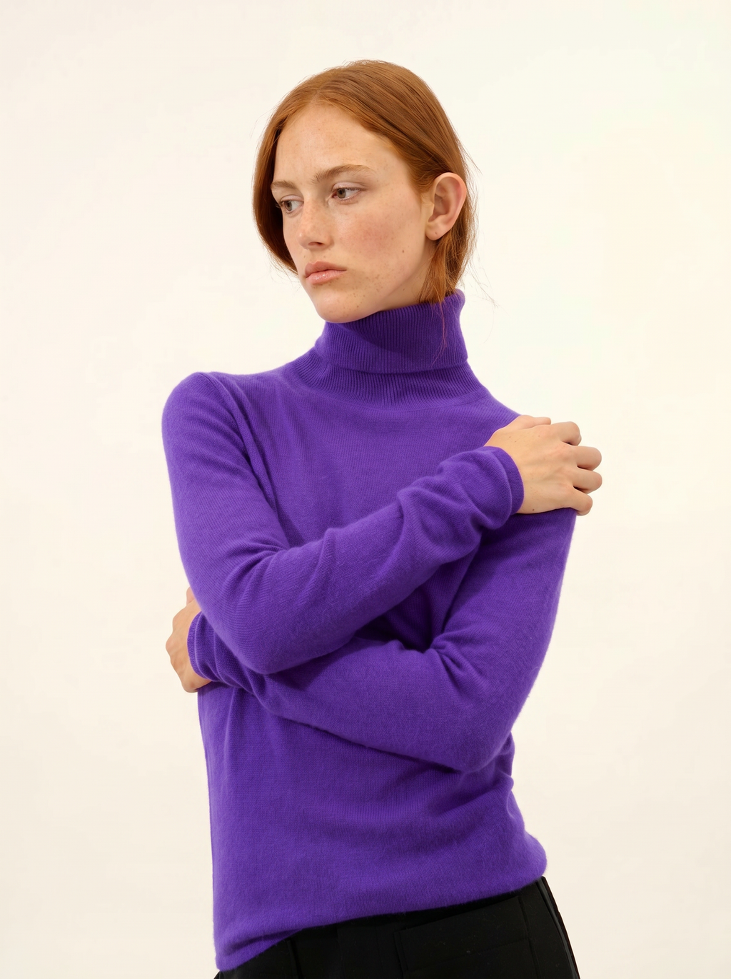 Jersey de cuello alto Ava - Genciana - Mujer