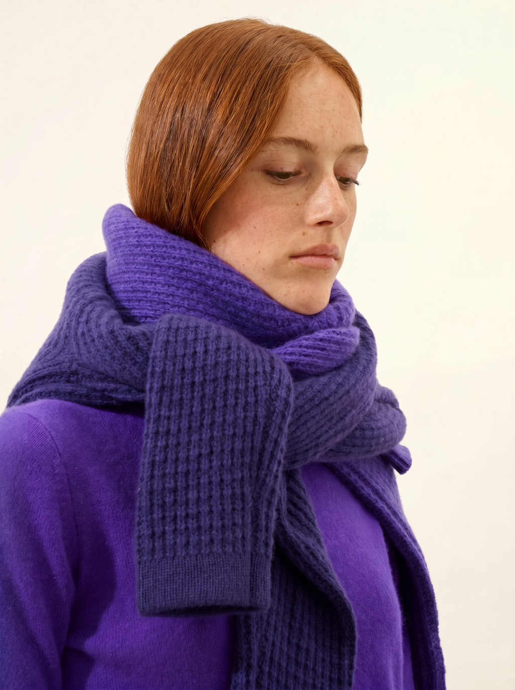 Jersey de cuello alto Ava - Genciana - Mujer