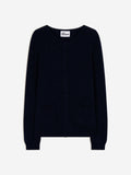 Round Neck Cardigan - Katharine - Caviar