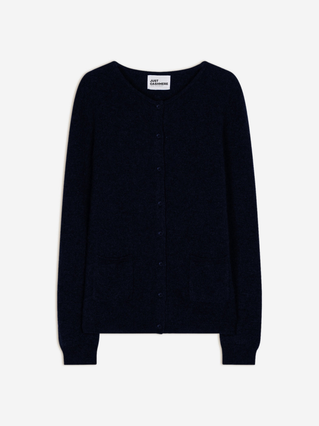 Round Neck Cardigan - Katharine - Caviar