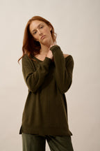 Pull Col Rond - Karen - Chatain
