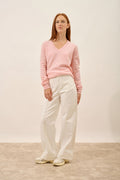 V-Neck Jumper - Nora - Ballerine