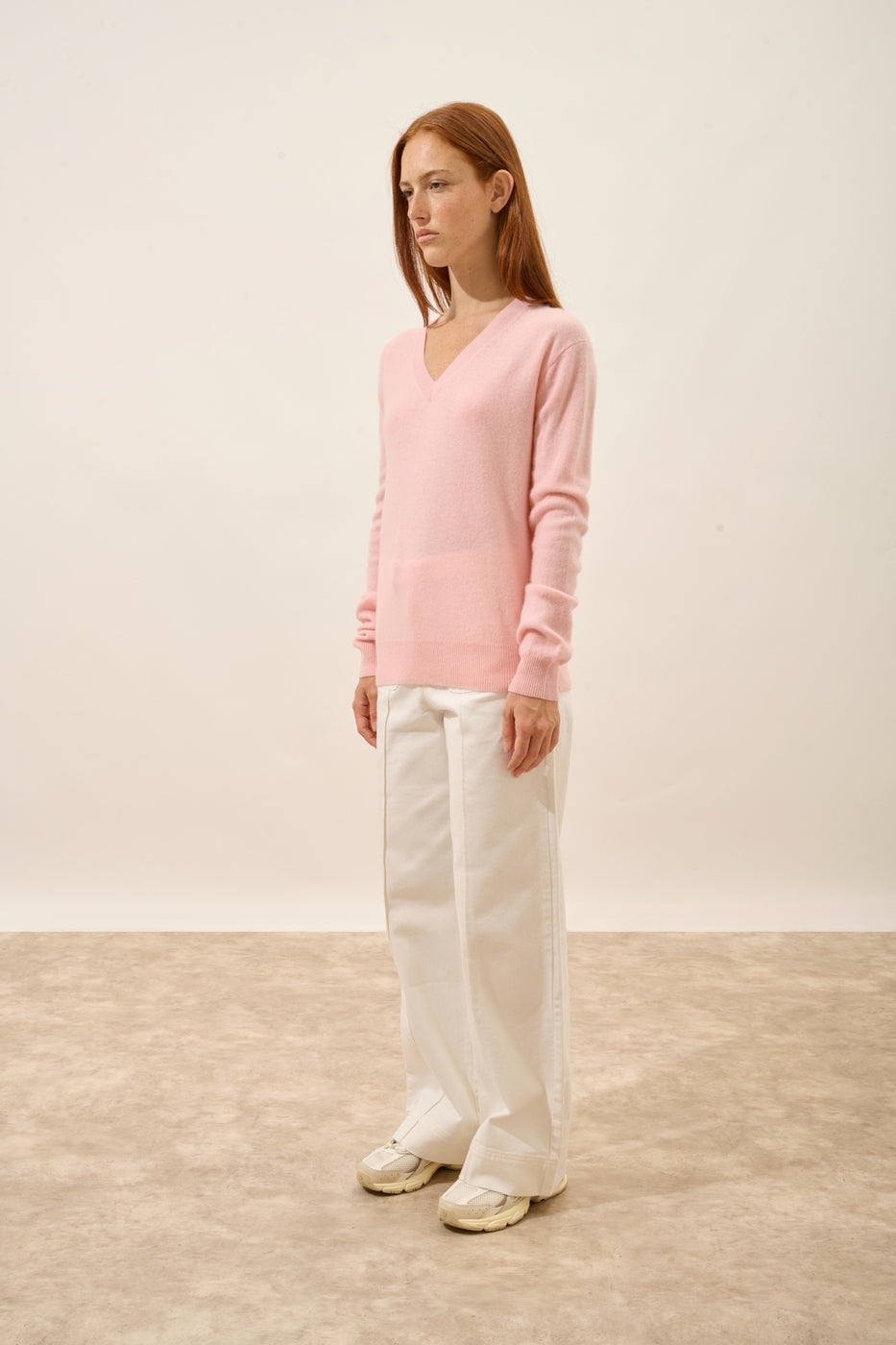 V-Neck Jumper - Nora - Ballerine