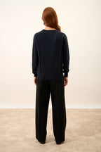 Jersey de Cuello en V - Nora - Caviar