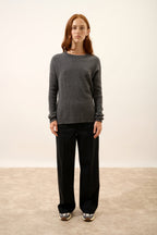Jersey Cuello Redondo - Daria - Antracita Jaspeada
