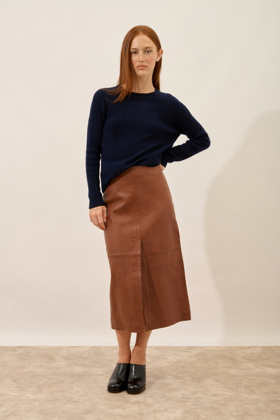 Pull Col Rond - Daria - Navy