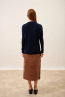 Pull Col Rond - Daria - Navy
