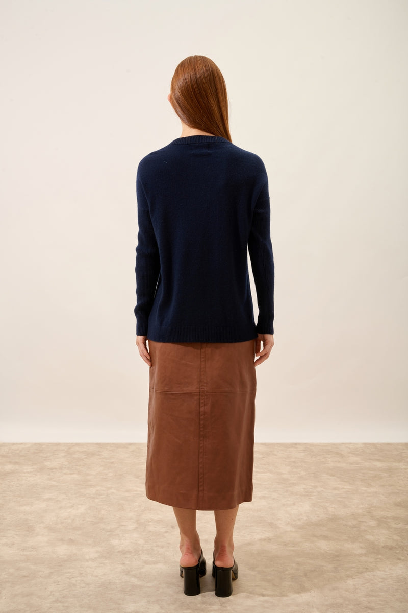 Pull Col Rond - Daria - Navy