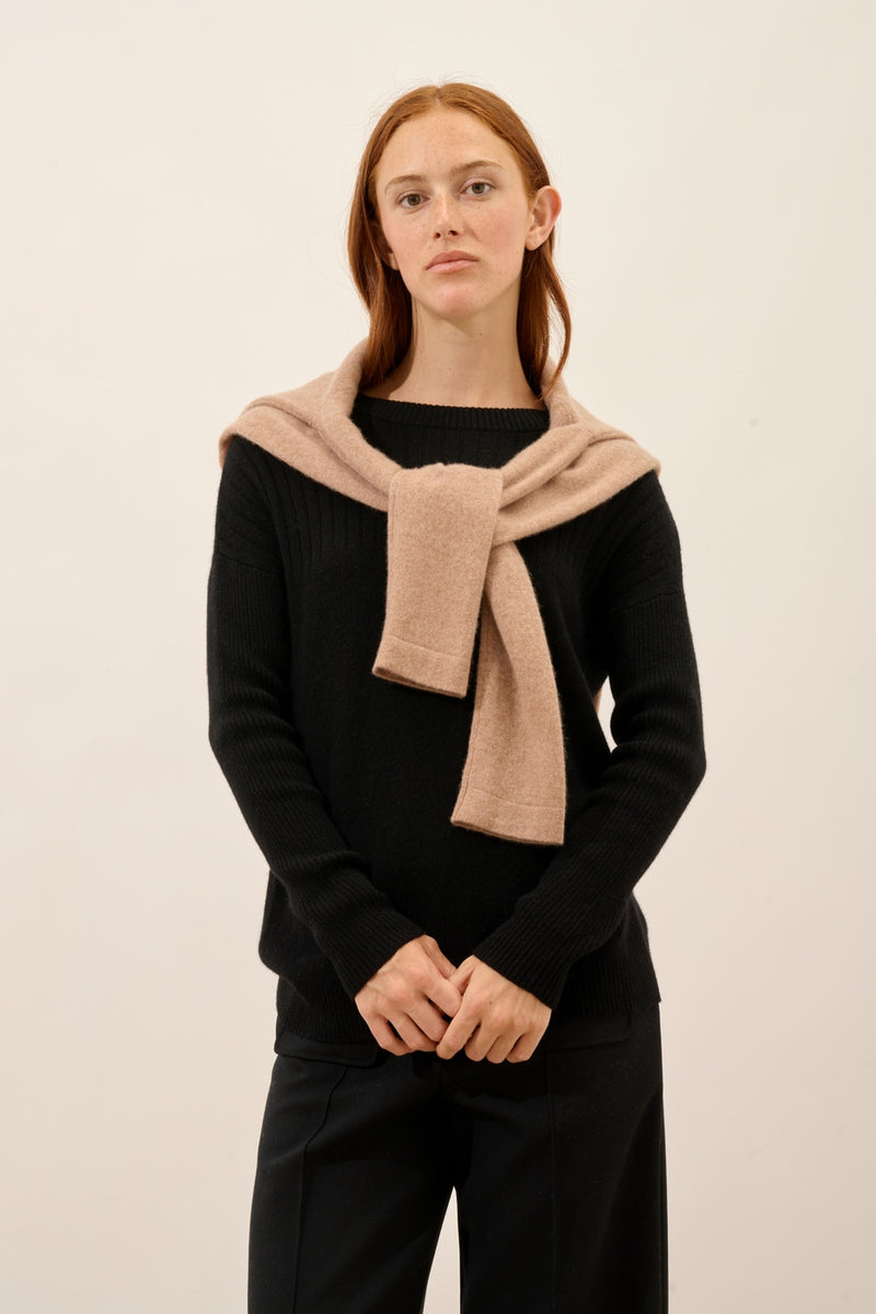 Pull Col Rond - Daria - Noir