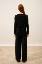 Jersey de cuello redondo - Daria - Negro