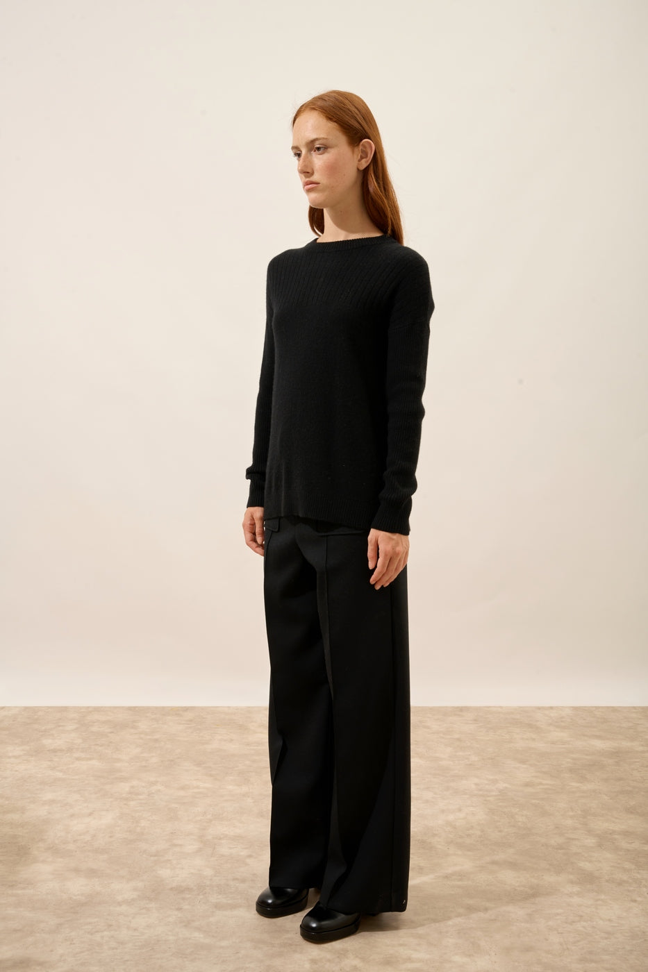 Jersey de cuello redondo - Daria - Negro