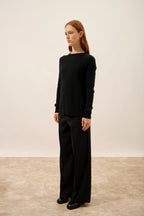 Jersey de cuello redondo - Daria - Negro