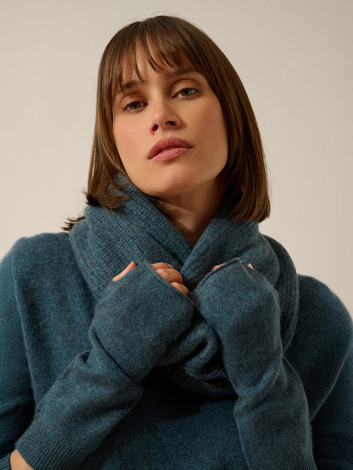 Mitaines - Zoe - Vert Canard Chiné