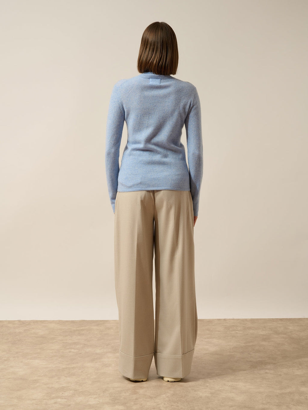 Jersey Cuello Alto - Ava - Azul Cielo Jaspeado