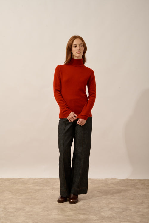 Pull Col Roulé - Ava - Rubis
