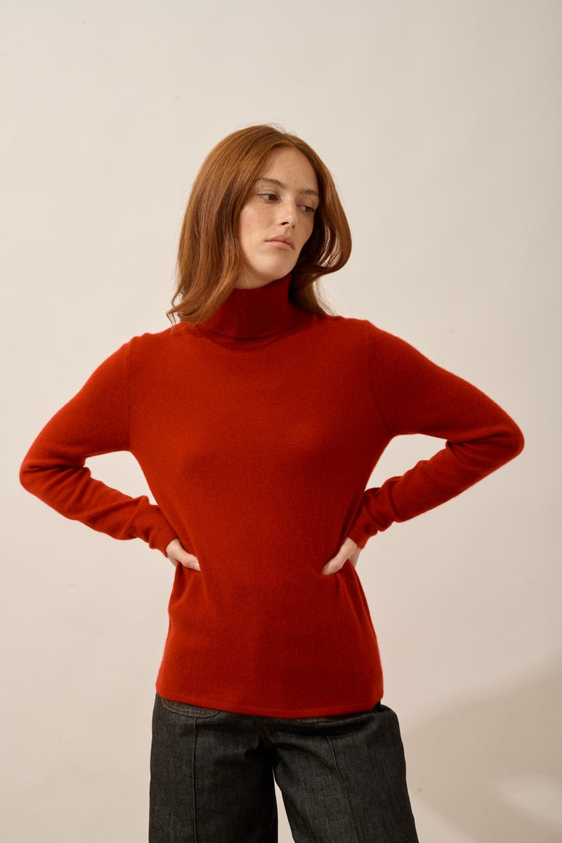 Pull Col Roulé - Ava - Rubis