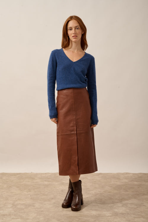 Pull Col V - Joan - Ocean Chiné