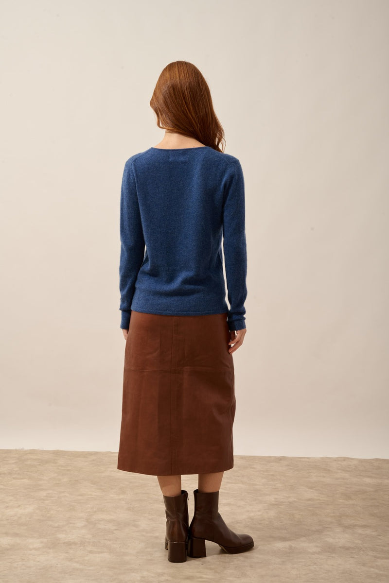 Pull Col V - Joan - Ocean Chiné