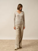 Pull Col V - Joan - Glacier Chiné