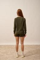 Pull Col Rond - Jane - Army Chiné