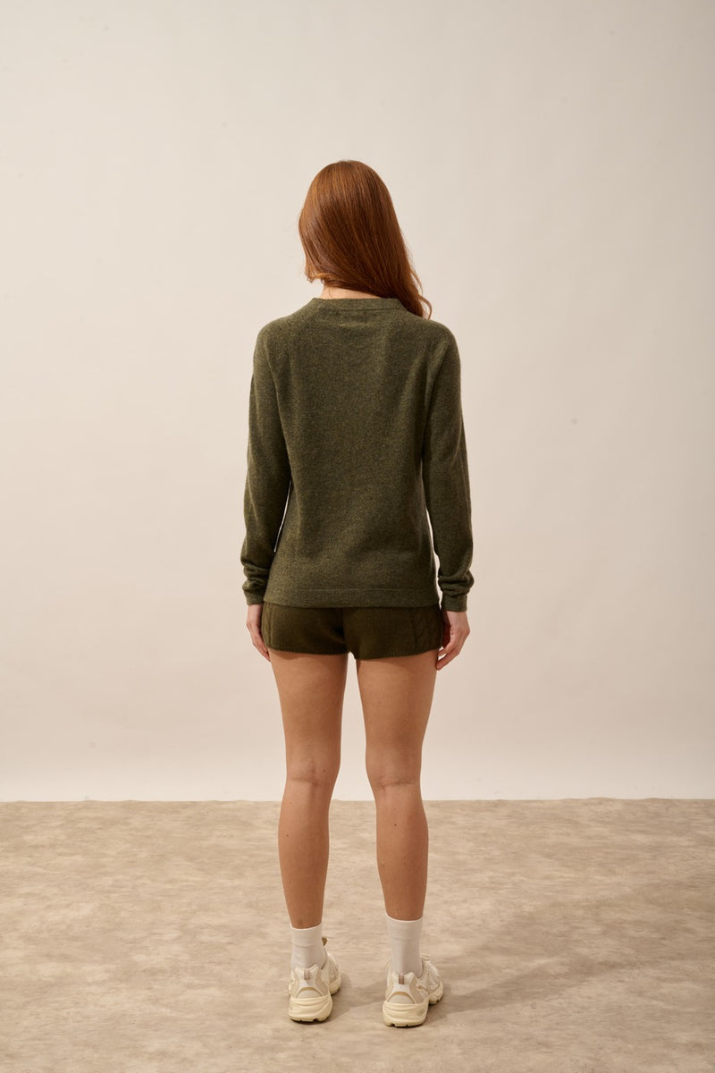 Pull Col Rond - Jane - Army Chiné