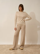 Pull Col Rond - Jane - Beige Chiné