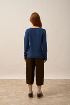 V-Neck Cardigan - Norma - Ocean Chiné