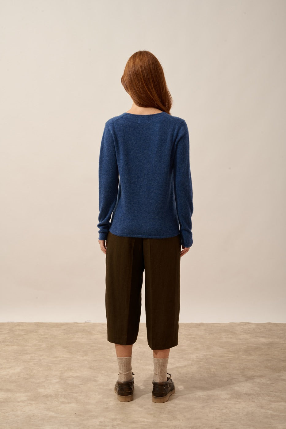 V-Neck Cardigan - Norma - Ocean Chiné