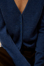 V-Neck Cardigan - Norma - Ocean Chiné