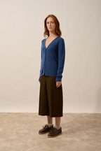 V-Neck Cardigan - Norma - Ocean Chiné
