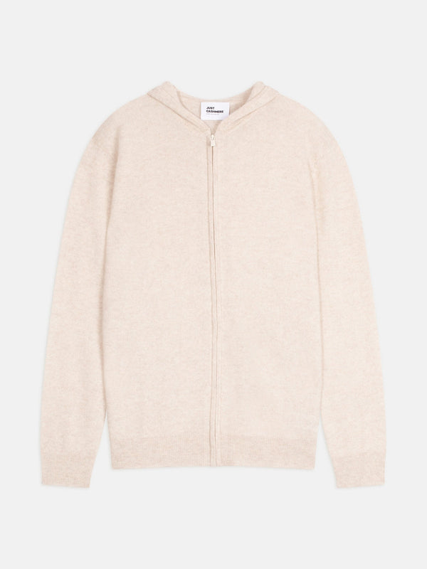 Hooded Zipped Gilet - Elliot - Heathered Beige