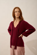 Pull Col Lavallière - Noty - Bordeaux