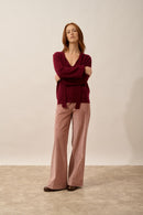 Pull Col Lavallière - Noty - Bordeaux