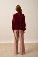 Pull Col Lavallière - Noty - Bordeaux