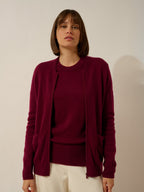 Gilet Zippé Col Mao - Ervie - Bordeaux