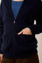 Gilet Zippé Col Mao - Ervie - Navy