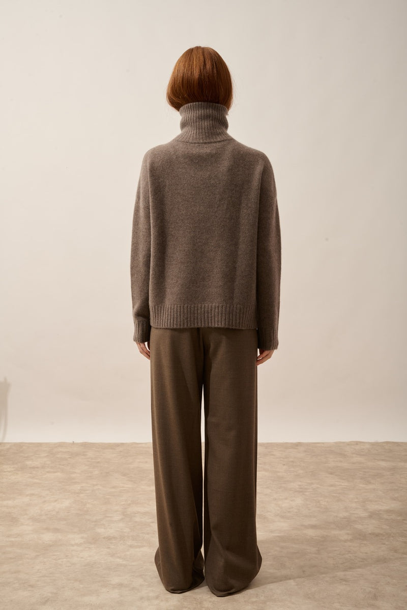 Pull Camionneur 6 Fils - Akar - Taupe Chiné