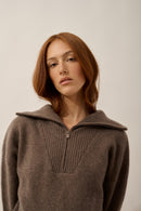 Pull Camionneur 6 Fils - Akar - Taupe Chiné