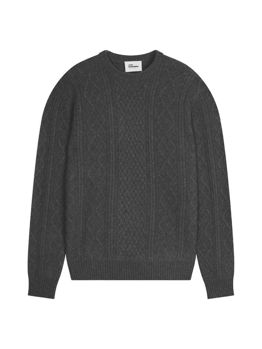 4-Ply Crew-Neck Jumper - Thurid - Mottled Anthracite