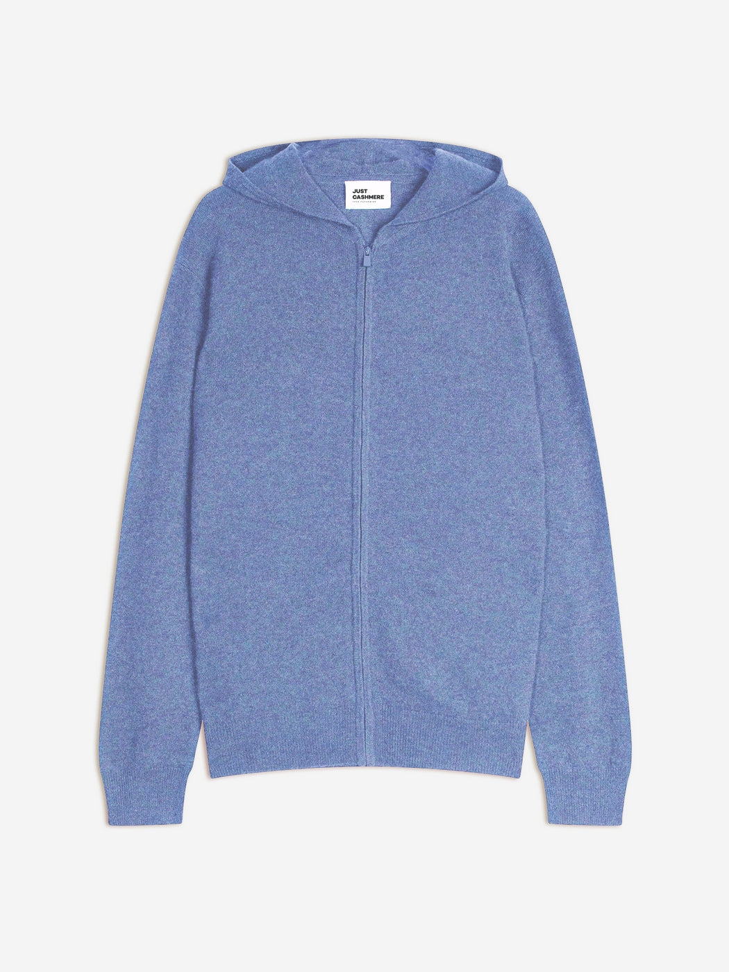 Hooded Zip-Up Cardigan - Elliot - Mottled Sky Blue